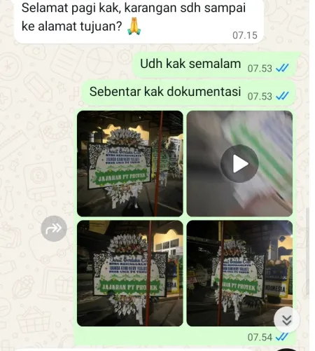 Pengiriman Papan Bunga Selamat Tanah Sareal