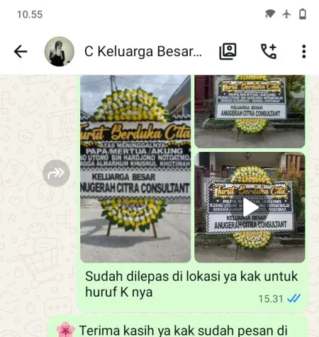 Pengiriman Papan Bunga Duka Tanah Sareal
