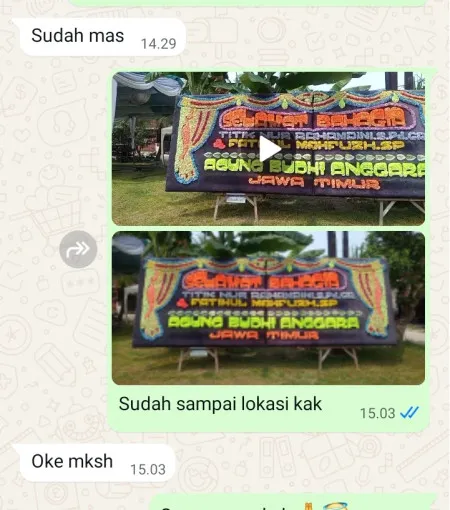 Pengiriman Papan Bunga Tanah Sareal