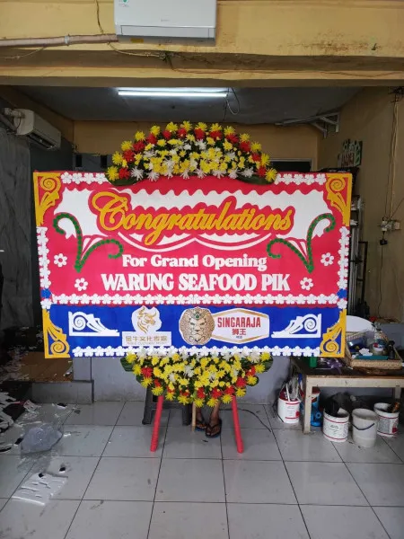 Papan Bunga Ucapan Selamat Tanah Sareal